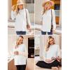 Ekouaer Womens 3 Packs Maternity Shirts Long Sleeve Side Ruched Pregnancy Tee Workout Top Tunic Blouse Mama Clothes(3pcs- Black + White + Grey)