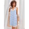 Ekouaer Women’s Nightgown V-neck Chemise Sleepwear Lace Nightwear Soft Lingerie for Women(Light Blue Cherry Print)