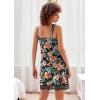 Ekouaer Women’s Nightgown V-neck Chemise Sleepwear Lace Nightwear Soft Lingerie for Women(Orange Flower)
