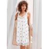 Ekouaer Women’s Nightgown V-neck Chemise Sleepwear Lace Nightwear Soft Lingerie for Women(White Cherry Print)