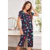 Ekouaer Women’s Pajama Set 2 Piece Short Sleeve Capri Pj Sets V Neck Loungewear Sleepwear with Pockets S-3XL(Little Animal)
