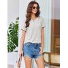 Ekouaer Womens Pajama Set Ribbed Knit Soft Shorts Pjs Summer Sleepwear Two Piece Casual Lounge Sets with Drawstring & Pockets(Light Gray)