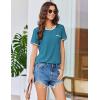 Ekouaer Womens Pajama Set Ribbed Knit Soft Shorts Pjs Summer Sleepwear Two Piece Casual Lounge Sets with Drawstring & Pockets(Slate Teal)