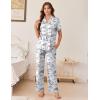 Ekouaer Women’s Pajama Sets Button Down Loungewear Short Sleeve Sleepwear 2 Piece Pants Pjs Set with Pockets S-XXL(Black Rabbit)