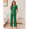 Ekouaer Women’s Pajama Sets Button Down Loungewear Short Sleeve Sleepwear 2 Piece Pants Pjs Set with Pockets S-XXL(Christmas Green Candy Canes)