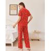 Ekouaer Women’s Pajama Sets Button Down Loungewear Short Sleeve Sleepwear 2 Piece Pants Pjs Set with Pockets S-XXL(Christmas Red Gingerbread Man)