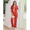 Ekouaer Women’s Pajama Sets Button Down Loungewear Short Sleeve Sleepwear 2 Piece Pants Pjs Set with Pockets S-XXL(Christmas Red Gingerbread Man)