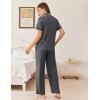 Ekouaer Women’s Pajama Sets Button Down Loungewear Short Sleeve Sleepwear 2 Piece Pants Pjs Set with Pockets S-XXL(Dark Gray)