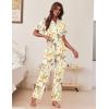 Ekouaer Women’s Pajama Sets Button Down Loungewear Short Sleeve Sleepwear 2 Piece Pants Pjs Set with Pockets S-XXL(Horse Collection)