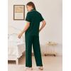 Ekouaer Women’s Pajama Sets Button Down Loungewear Short Sleeve Sleepwear 2 Piece Pants Pjs Set with Pockets S-XXL(Lake Green)
