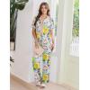 Ekouaer Women’s Pajama Sets Button Down Loungewear Short Sleeve Sleepwear 2 Piece Pants Pjs Set with Pockets S-XXL(Yellow Chrysanthemum)