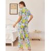 Ekouaer Women’s Pajama Sets Button Down Loungewear Short Sleeve Sleepwear 2 Piece Pants Pjs Set with Pockets S-XXL(Yellow Chrysanthemum)