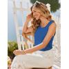 Ekouaer Womens Pajama Sets Viscose from Bamboo Tank Top and Shorts Pj Set Sleeveless 2 Piece Sleepwear(Navy)