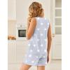 Ekouaer Womens Pajama Sets Viscose from Bamboo Tank Top and Shorts Pj Set Sleeveless 2 Piece Sleepwear(Stars Gray)