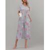 Ekouaer Women’s Pajamas Set Short Sleeve Top With Capri Pants Pjs Lounge & Sleepwear Set S-XXL(Gray/White Pot/Carton Animal)