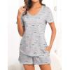 Ekouaer Women’s Pajamas Sets Short Sleeve Lounge Sets Sleepwear Casual Two Piece Pjs With Pockets(Coffee Cup)