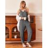Ekouaer Women’s Pajamas Sleeveless Summer Lounge Set Ribbed Knit Pj Loungewear Soft Tank Sleepwear Nightwear S-XXL(Dark Gray)