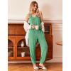 Ekouaer Women’s Pajamas Sleeveless Summer Lounge Set Ribbed Knit Pj Loungewear Soft Tank Sleepwear Nightwear S-XXL(Green)