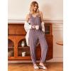 Ekouaer Women’s Pajamas Sleeveless Summer Lounge Set Ribbed Knit Pj Loungewear Soft Tank Sleepwear Nightwear S-XXL(Maroon)