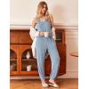 Ekouaer Women’s Pajamas Sleeveless Summer Lounge Set Ribbed Knit Pj Loungewear Soft Tank Sleepwear Nightwear S-XXL(Pale Blue)
