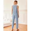 Ekouaer Women’s Pajamas Sleeveless Summer Lounge Set Ribbed Knit Pj Loungewear Soft Tank Sleepwear Nightwear S-XXL(Pale Blue)