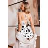 Ekouaer Womens Satin Pajama Set, Backless Cami Top and Shorts Soft Sleepwear for Lounging or Sleepwear(Black White Cow)
