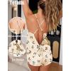 Ekouaer Womens Satin Pajama Set, Backless Cami Top and Shorts Soft Sleepwear for Lounging or Sleepwear(Butterfly Print)