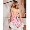 Ekouaer Womens Satin Pajama Set, Backless Cami Top and Shorts Soft Sleepwear for Lounging or Sleepwear(Heart-shaped Cake)