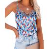 Ekouaer Womens Silk Satin Cami Tank Top 2026 Mesh V-Neck Adjustable Strap Sleeveless Summer Camisole Blouse(Colorful)