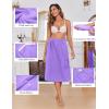 Ekouaer Women’s Towel Wrap Soft Lightweight Shower Wrap Absorbent Spa Body Wrap Bath Robe with Velcro S-L(Lavender)
