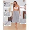 Ekouaer Women’s Towel Wrap Soft Lightweight Shower Wrap Absorbent Spa Body Wrap Bath Robe with Velcro S-L(Light Gray)
