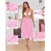 Ekouaer Women’s Towel Wrap Soft Lightweight Shower Wrap Absorbent Spa Body Wrap Bath Robe with Velcro S-L(Pink)