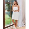 Ekouaer Women’s Towel Wrap Soft Lightweight Shower Wrap Absorbent Spa Body Wrap Bath Robe with Velcro S-L(White)