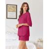 Ekouaer Women’s Two Piece Lounge Set Oversized Boxy T-shirt Casual Short Sets Summer Travel Matching Set 2026 Fashion(Hot Pink)