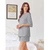 Ekouaer Women’s Two Piece Lounge Set Oversized Boxy T-shirt Casual Short Sets Summer Travel Matching Set 2026 Fashion(Light Gray)