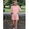 Ekouaer Women’s Two Piece Lounge Set Oversized Boxy T-shirt Casual Short Sets Summer Travel Matching Set 2026 Fashion(Light Pink)