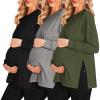 3pcs- Black + Army Green + Grey