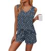 Ekouaer Womens Pajamas Sets Soft Comfy Sleeveless Sleepwear Tank and Shorts Pj Set Summer 2 Piece Loungewear(Star)