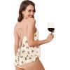 Ekouaer Womens Satin Pajama Set, Backless Cami Top and Shorts Soft Sleepwear for Lounging or Sleepwear(Butterfly Print)
