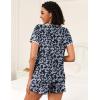 Ekouaer 2 Pack Womens Pajama Sets Lightweight Summer Pajamas Short Sleeve Pj Top with Shorts, Chest Pocket(Pink Leopard/Black Leopard)