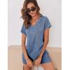 Ekouaer Biker Short Sets Women 2 Piece Outfits Ribbed Pajama Short Sleeve Workout Set(Royal Blue)