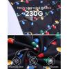 Ekouaer Christmas Onesies for Women Zipper Hooded Onesie Pajamas Adult Soft One Piece Pajama with Pockets(Christmas Light)