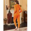 Ekouaer Christmas Onesies for Women Zipper Hooded Onesie Pajamas Adult Soft One Piece Pajama with Pockets(Pumpkin)