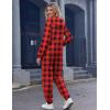 Ekouaer Christmas Onesies for Women Zipper Hooded Onesie Pajamas Adult Soft One Piece Pajama with Pockets(Red Plaid)