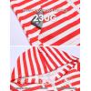 Ekouaer Christmas Onesies for Women Zipper Hooded Onesie Pajamas Adult Soft One Piece Pajama with Pockets(Red White Stripes)