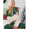 Ekouaer Christmas Onesies for Women Zipper Hooded Onesie Pajamas Adult Soft One Piece Pajama with Pockets(Santa)