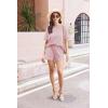 Ekouaer Cotton Pajamas Set for Womens Soft Short Sleeve Lounge Set Shorts Sleepwear Set 2 Piece Pjs Sets(Pink)