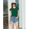 Ekouaer Cotton Pajamas for Women Set 2 Piece Cap Sleeve Pjs Shorts Set Lounge Sets Sleepwear S-XXL(Deep Green)