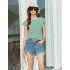 Ekouaer Cotton Pajamas for Women Set 2 Piece Cap Sleeve Pjs Shorts Set Lounge Sets Sleepwear S-XXL(Green2)