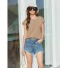 Ekouaer Cotton Pajamas for Women Set 2 Piece Cap Sleeve Pjs Shorts Set Lounge Sets Sleepwear S-XXL(Khaki)
